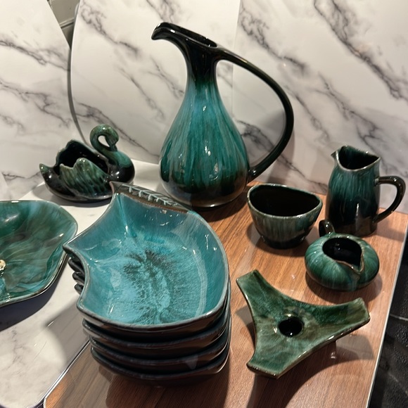 Blue Mountain pottery swan bowl candy dish. Triple tree stamp - Picture 4 of 12